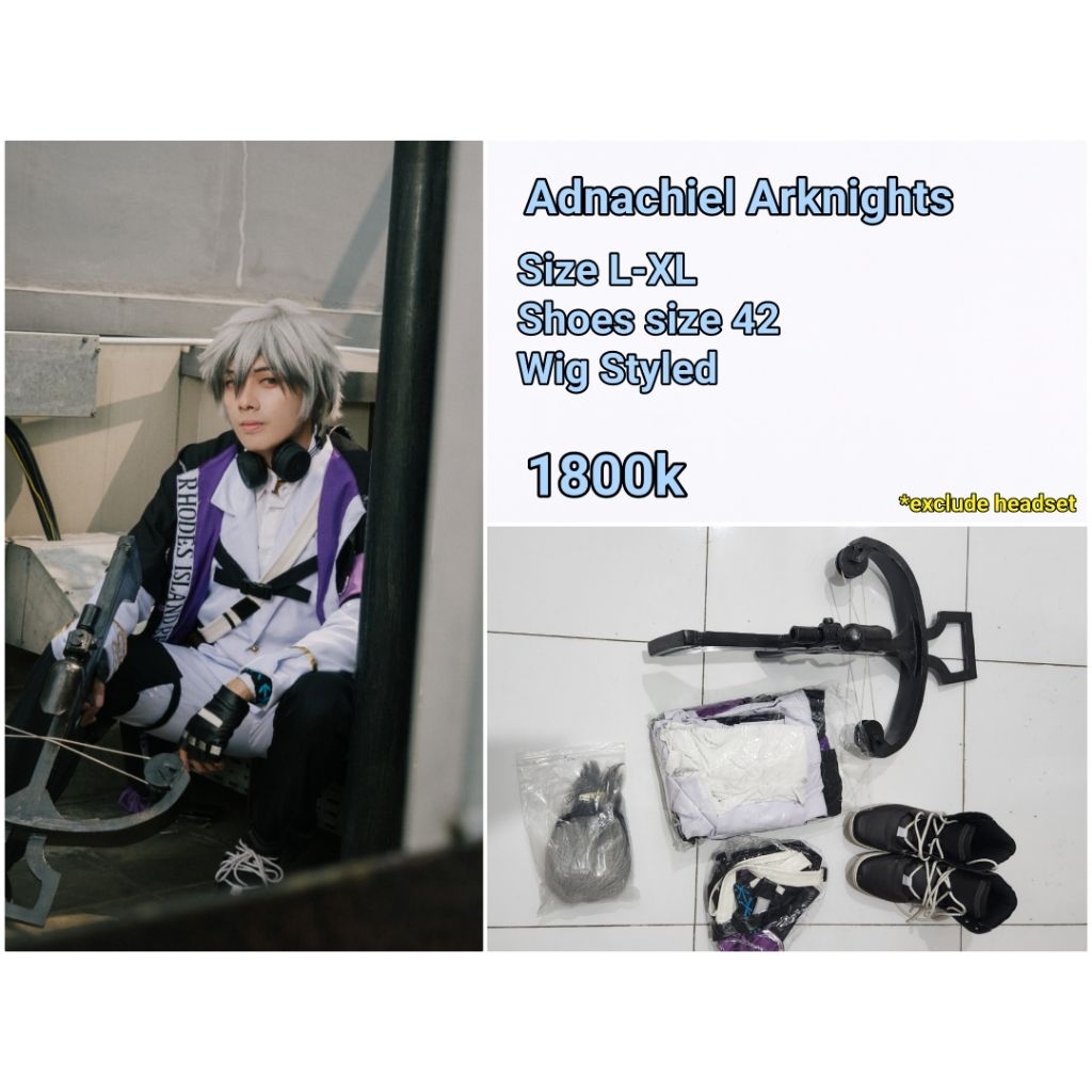 Kostum Cosplay Adnachiel Arknights
