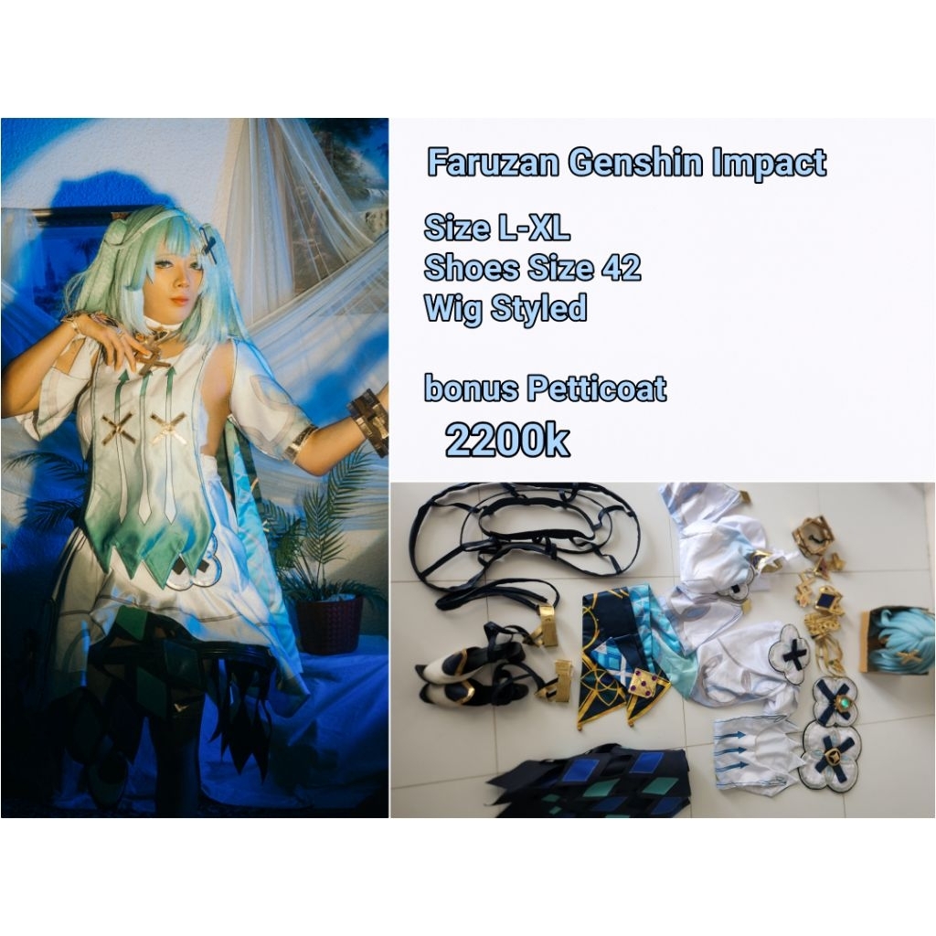 Kostum Cosplay Faruzan Genshin Impact