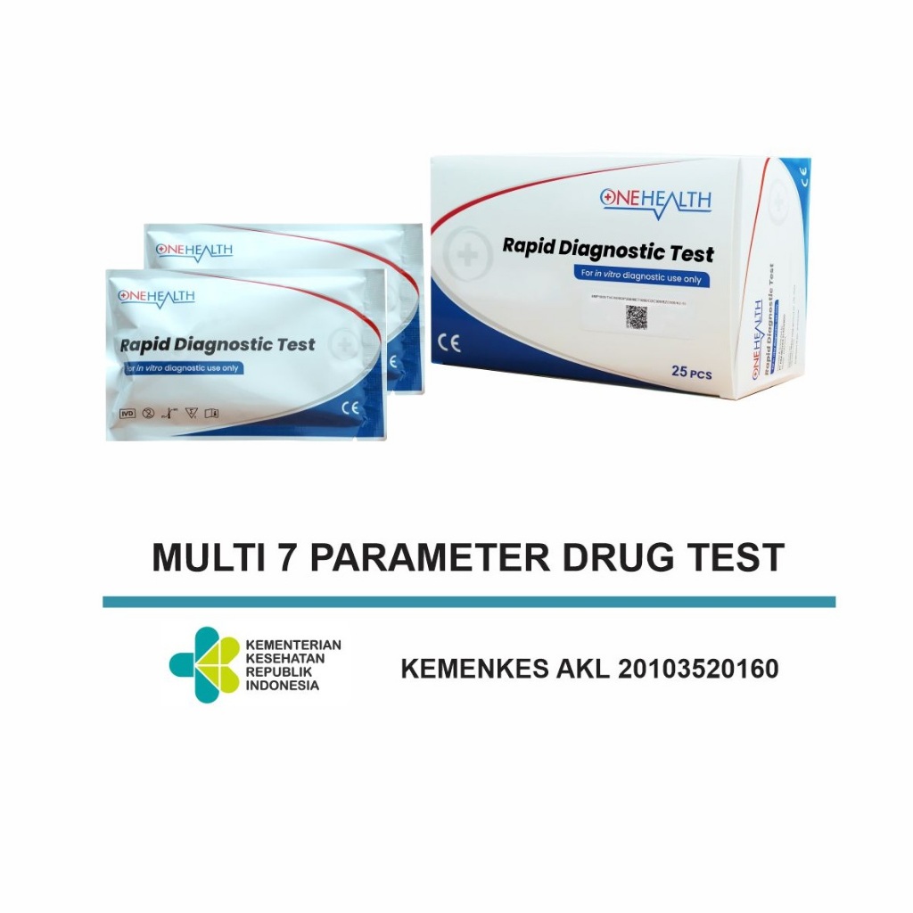 Onehealth Multi Drug 7 Rapid Diagnostic Test isi 1 pc - Alat Tes Narkoba