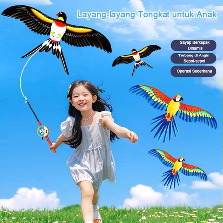 Mainan Layang-Layang Mini Anak Set Joran Pancing