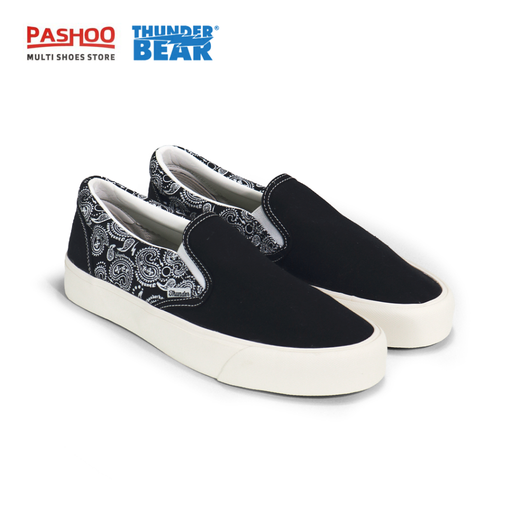 THUNDERBEAR | VOLTAIRE PAISLEY BLACK WHITE | Sneakers Casual Original
