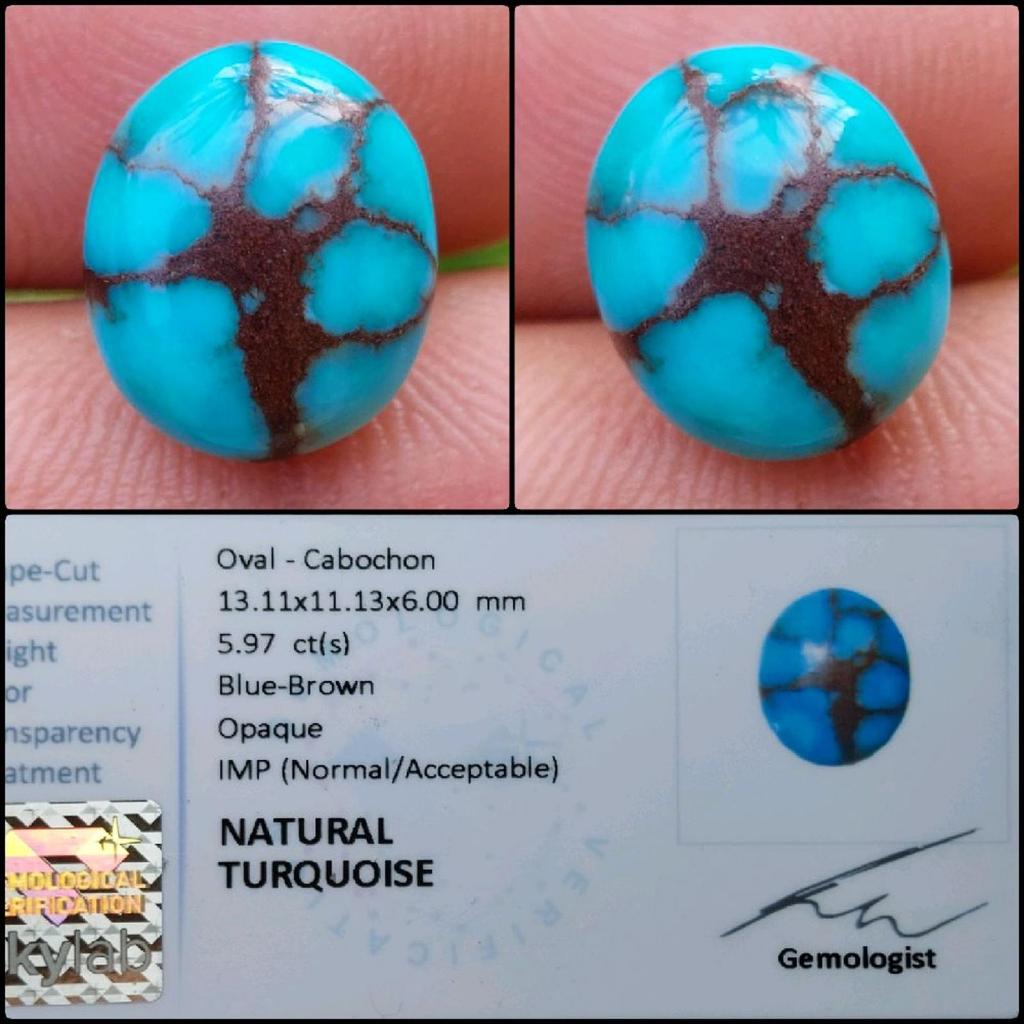 Batu Pirus Asli Natural Turquoise Top Color Blue Gems Permata Biru Original Garansi