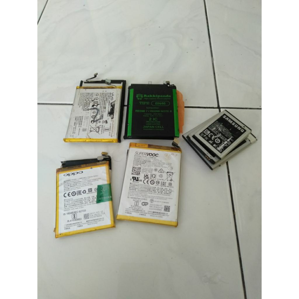 baterai bekas copotan hp oppo vivo xiaomi
