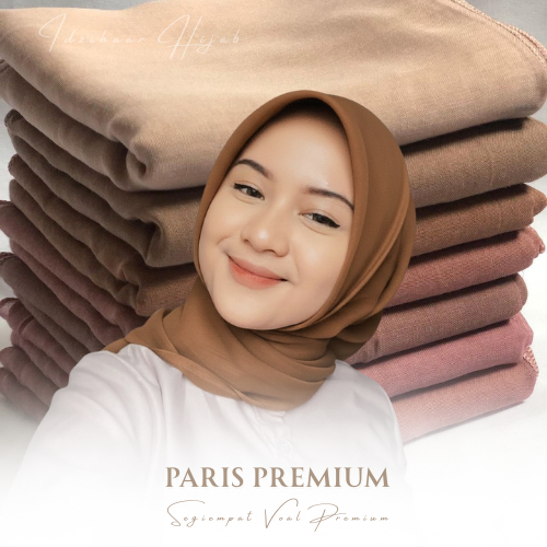 Hijab Paris Jadul Premium / Paris Jadul Premium Hijab Segi Empat / Jilbab Paris Polos Premium