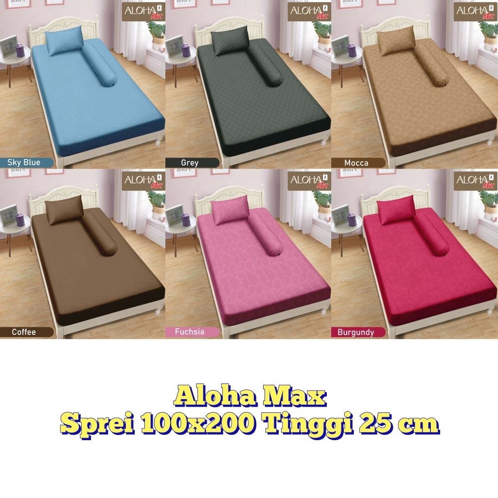 Aloha Max Sprei Polos 100x200 Tinggi 25 cm / Sprei Aloha Max 100x200 Tinggi 25Cm - Sprei 100x200 Tin