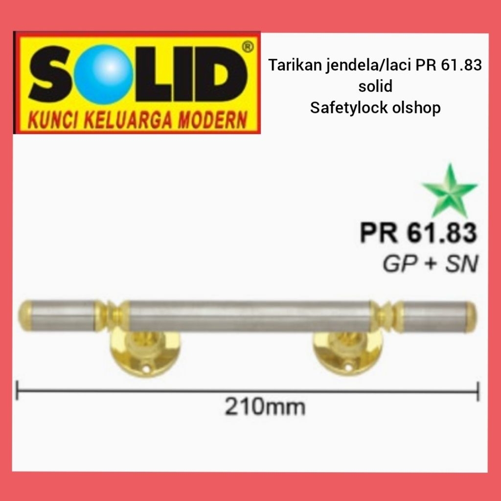 Tarikan laci/jendela PR 61.83 Solid