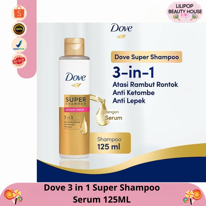 Dove 3 in 1 Super Shampoo Serum 125ML