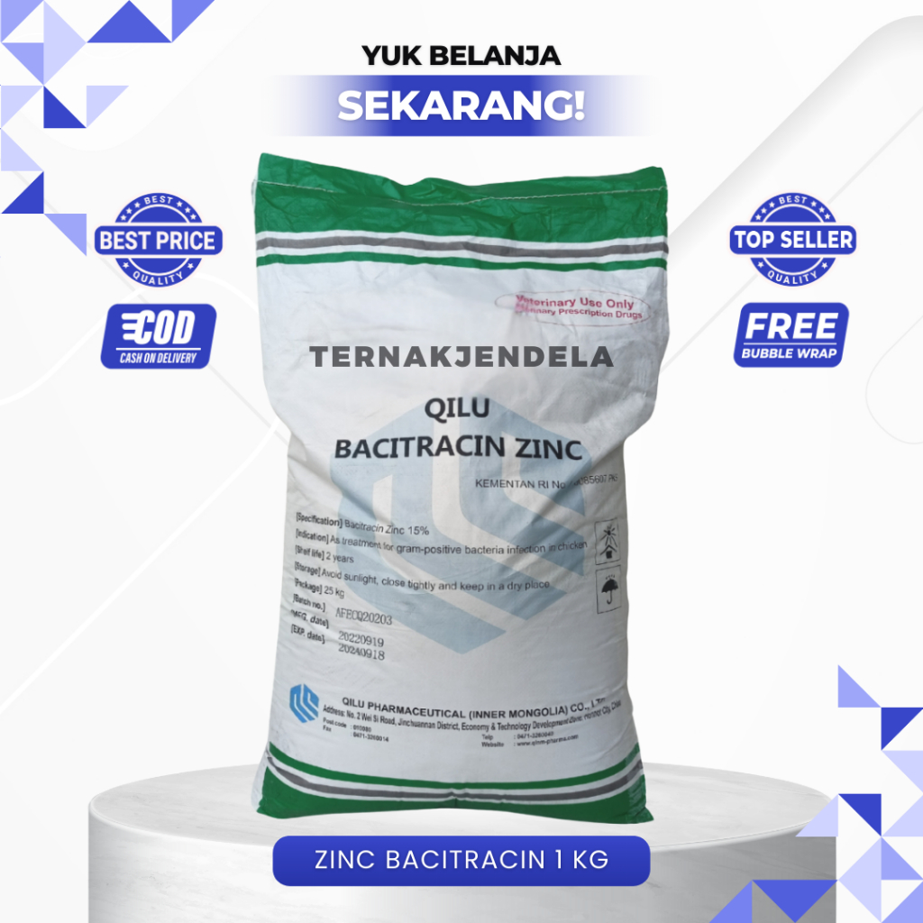 ZINC BACITRACIN 1KG - QILU AGP UNTUK BROILER