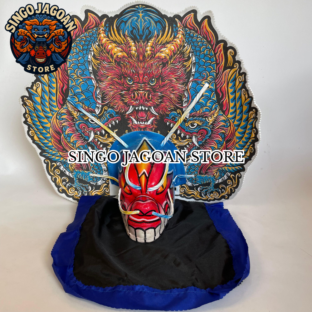 MAINAN BARONGAN ANAK SPON NAGA PUTIH UKURAN ANAK TK SD FREE KEMUL