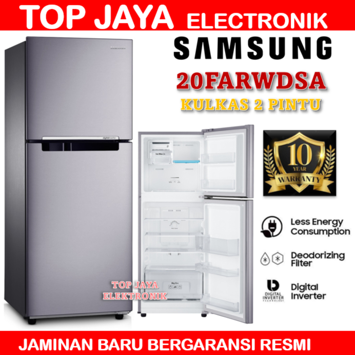 KULKAS SAMSUNG 2 PINTU TANPA BUNGA 20FARWDSA/KULKAS INVETER SAMSUNG KULKAS 2 PINTU/LEMARI ES SAMSUNG