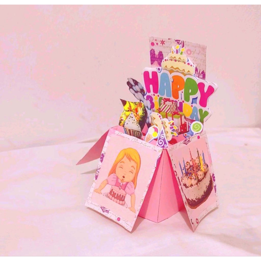 Kartu Ucapan Ulang Tahun Untuk Pacar Hadiah Happy Birthday Card Gifts Kado Teman Cewek 3d Lucu