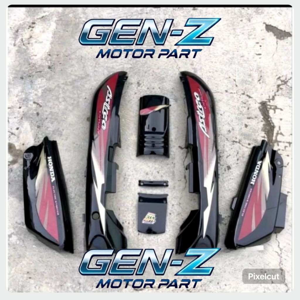 COVER BODY HONDA ASTREA GRAND BODY GRAND SABIT WARNA MERAH GOLD TAHUN 1995