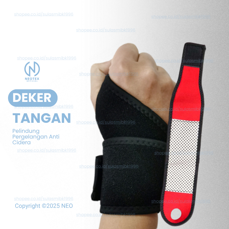 Sarung Deker Wristband Strap Pelindung Pergelangan Tangan Anti Cidera Jempol Jari Gym Dekker Decker 