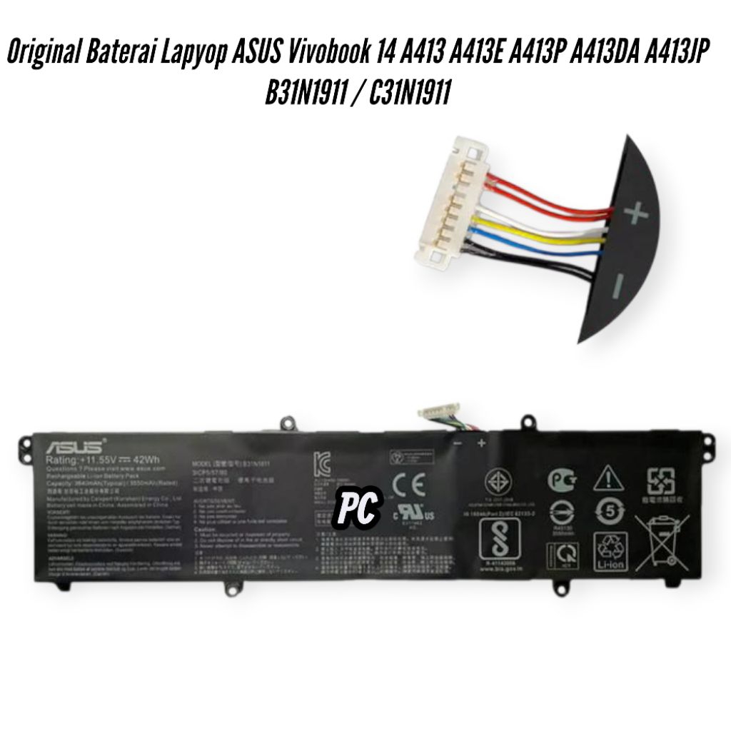 Original Baterai Laptop Asus Vivobook 14 A413 A413E A413DA M413 B31N1911 / C31N191