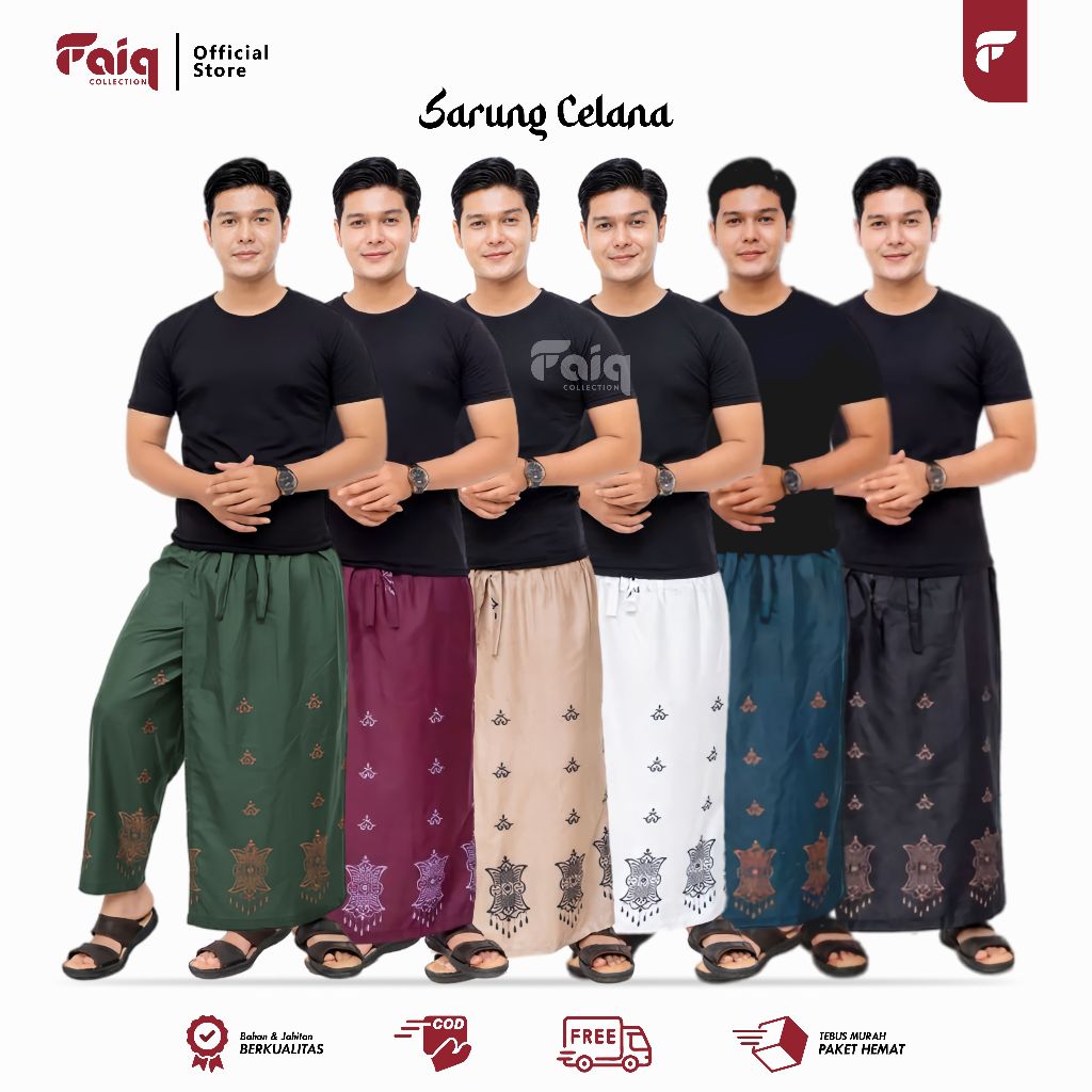 SARUNG CELANA DEWASA 100 dapat3pcs santri/santriwati  Sarung Instan Dewasa Sarung Batik Pria Wadimor