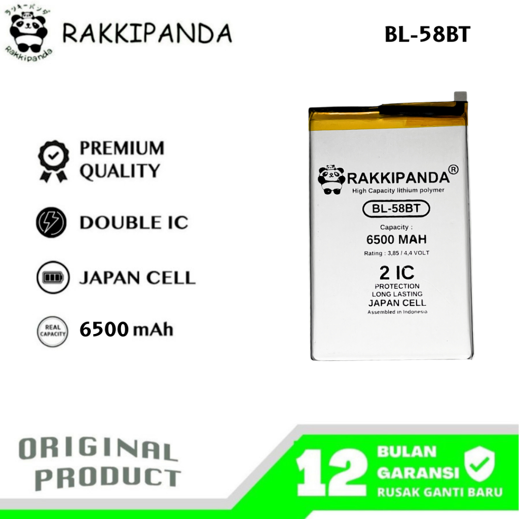 RakkiPanda - BL-58BT Tecno Pouvoir 4 LC7 / Pouvoir 4 Pro LC8 / Pova 4 LG7N Batre Batrai Baterai