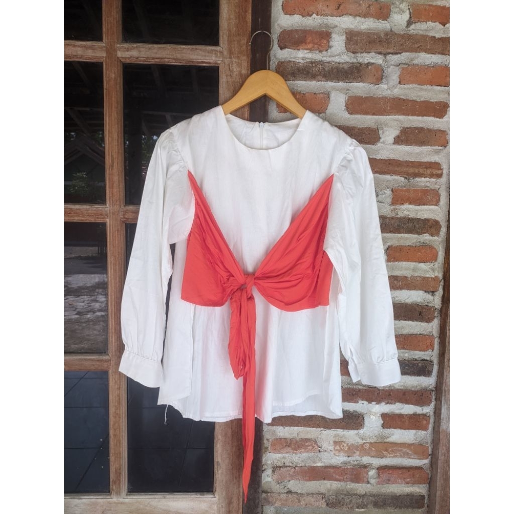 ATASAN BLOUSE KATUN PITA (RIJEK)