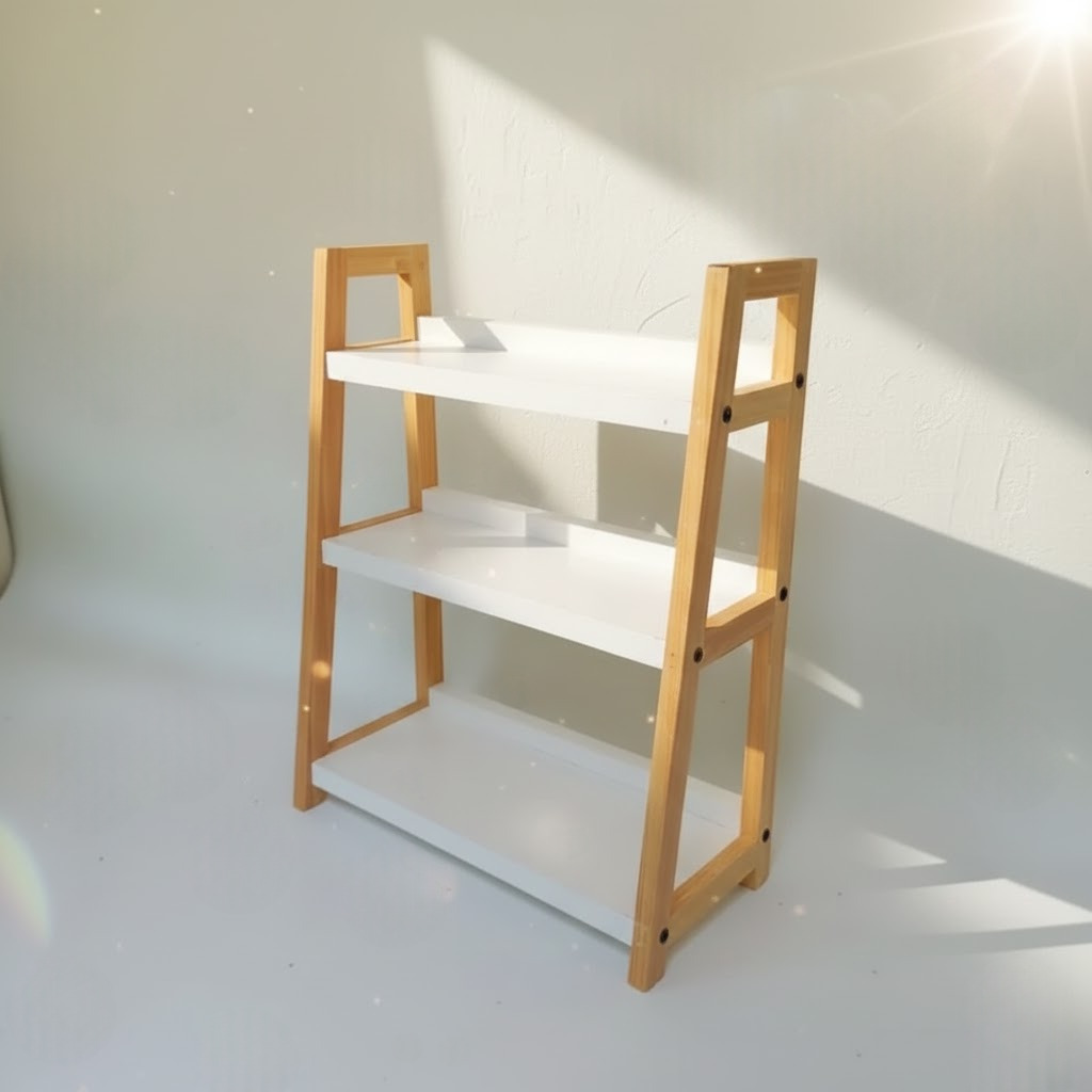 Rak Bumbu 3 Susun Rak Dapur Kayu Pinus Tempat Bumbu Dapur Serbaguna