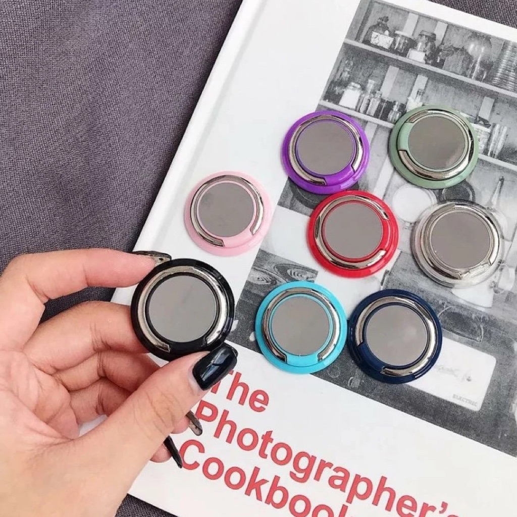 [ Magnetic ] Ring Holder HP Stand Bulat 360 Derajat Macaron - Ring Cincin Bulat Magnetic Phone Holde