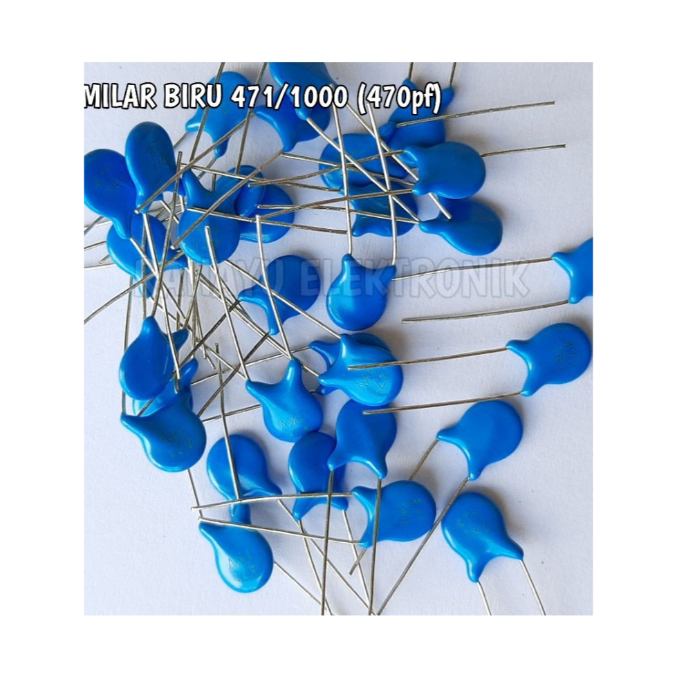 (25 pcs) kapasitor Milar biru Keramik Kapasitor biru 2kv 100pf 102pf 103pf 150pf 220pf 222pf 330pf 4