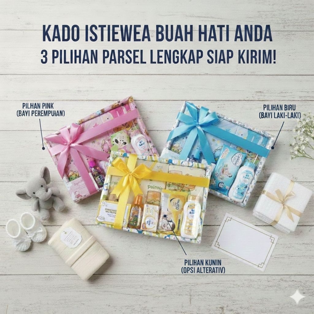 [BARU] Hampers Kado Bayi Baru Lahir Perempuan / Laki-laki Lengkap Murah | Baby Gift Set Parcel Perle