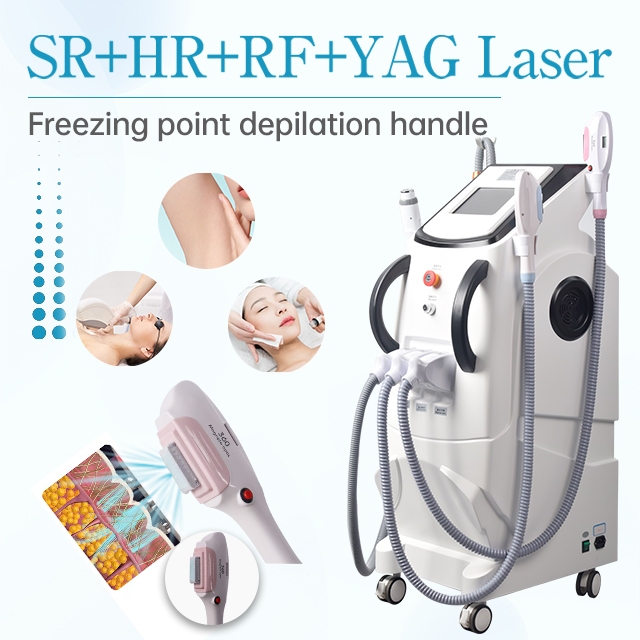 IPL Laser+laser picosecond 4in1 pico laser IPL laser Hair Removal Laser menghilangkan Tattoo OPT SHR