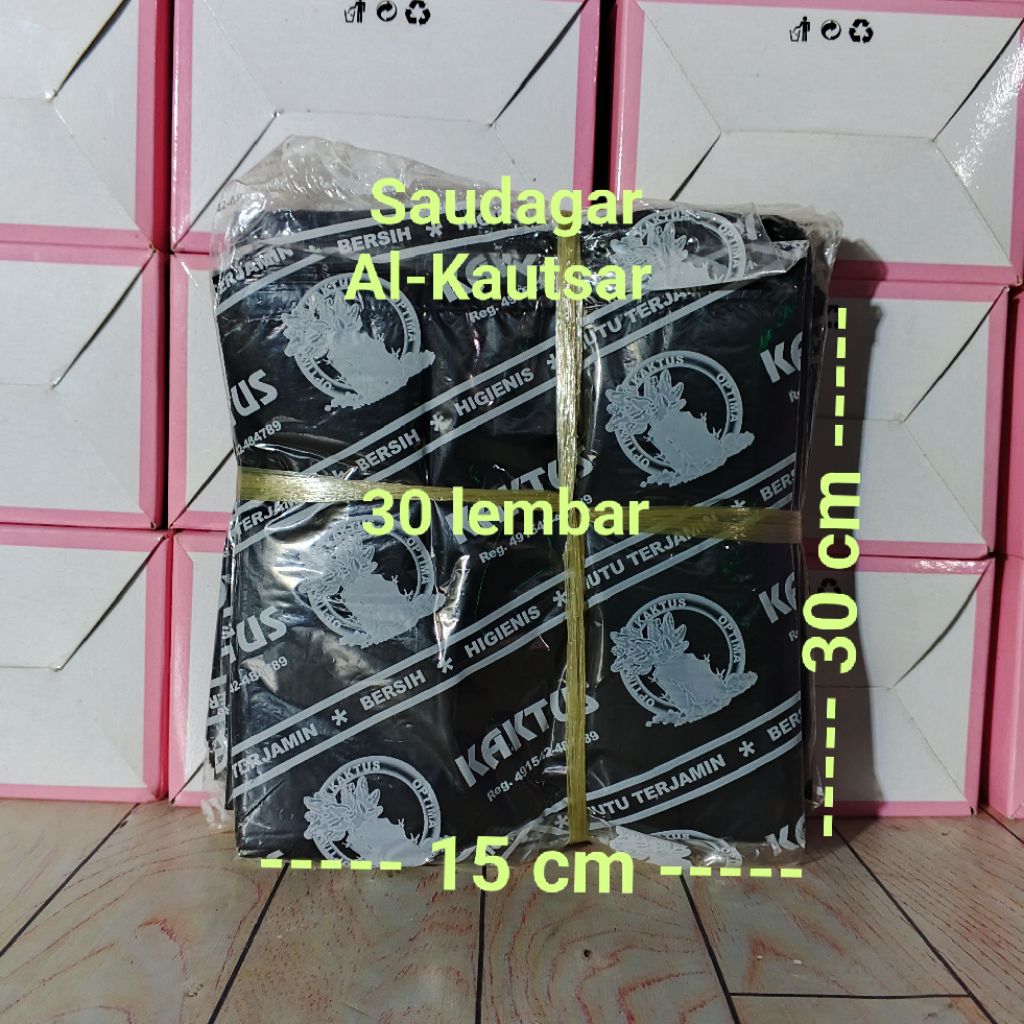 Kantong Plastik Kresek Hitam Ukuran 15x30