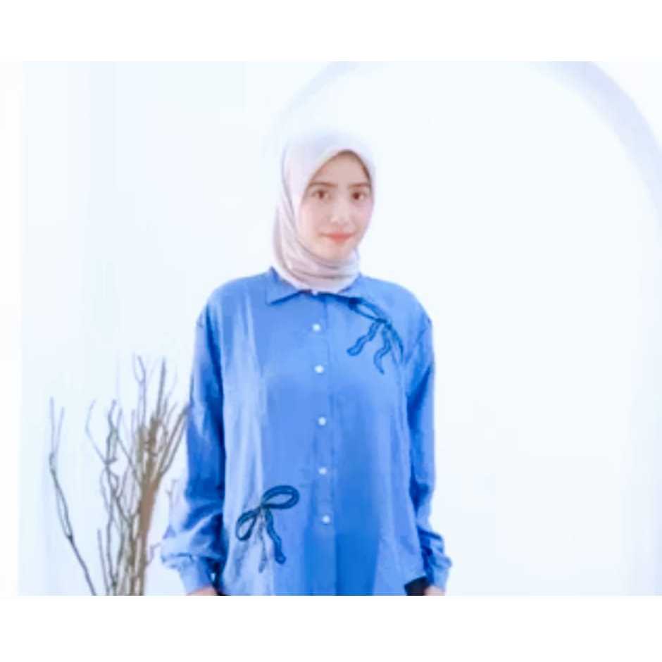 Kemeja Kinaya Jumbo Payet Pita Besar