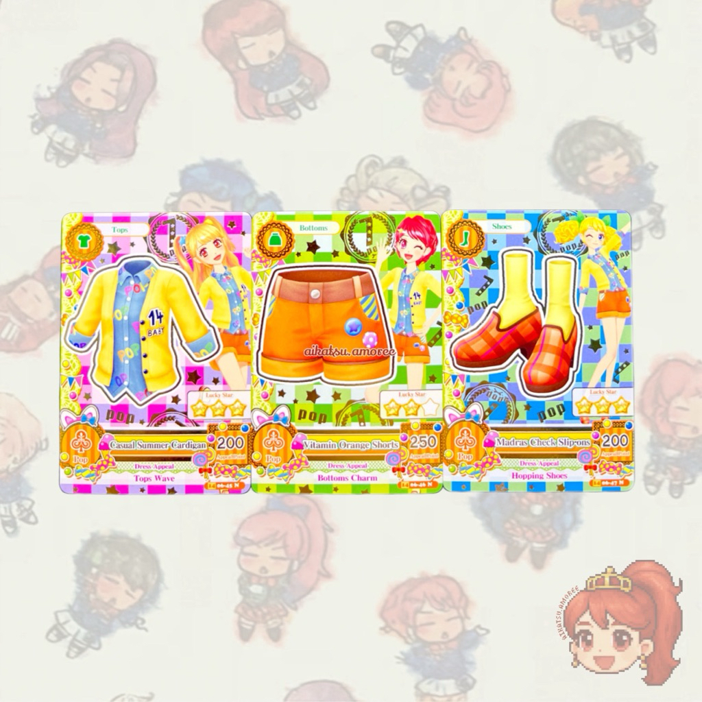 Aikatsu Normal Card Pop Set Mikuru Kaede Kii