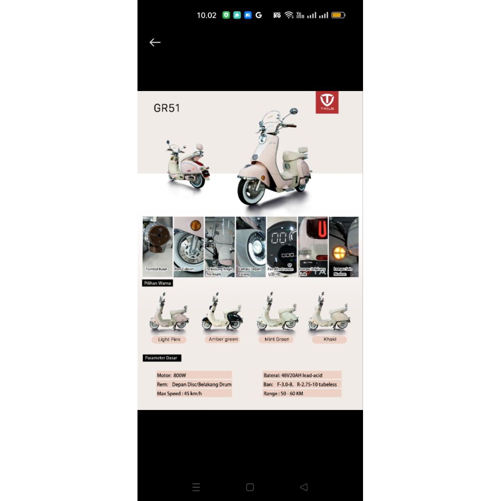 sepeda listrik bandung /sepeda listrik tailg