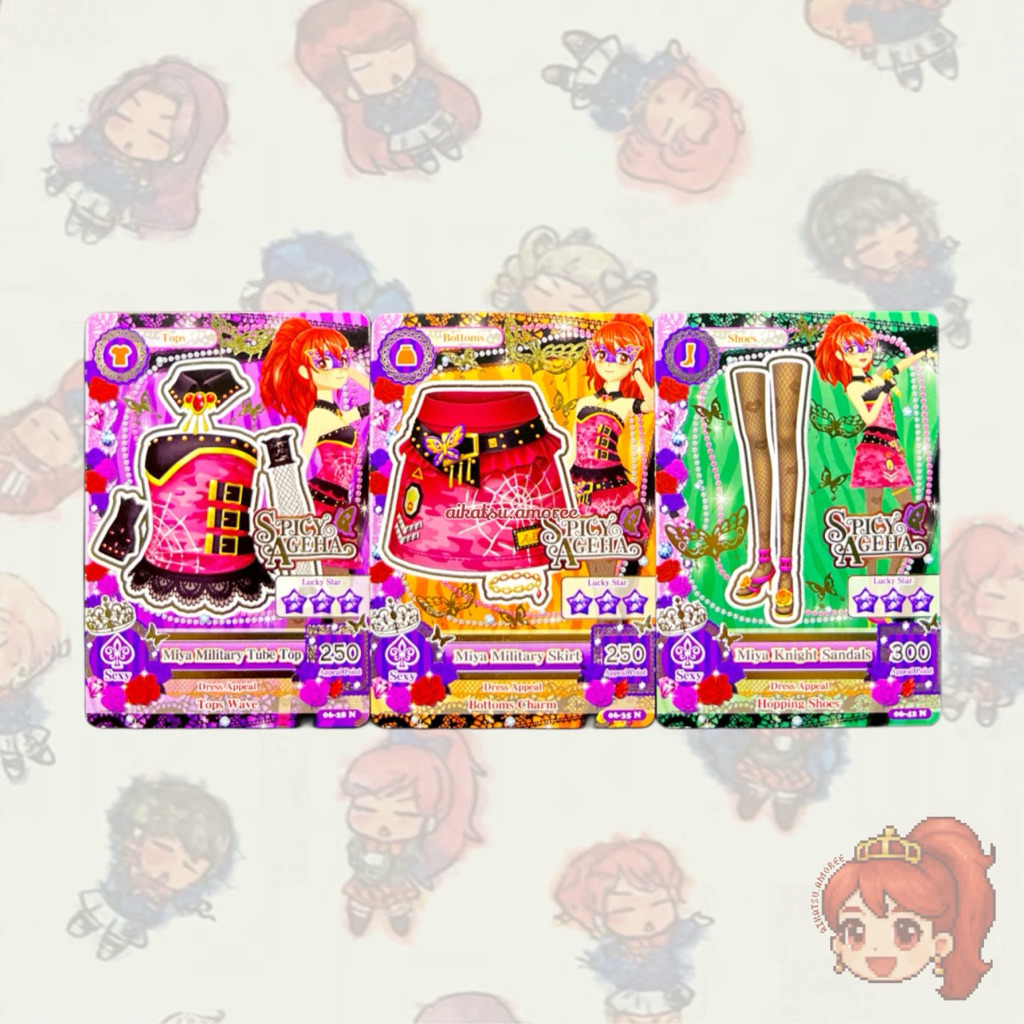 Aikatsu Normal Brand Spicy Ageha Miya Military Set