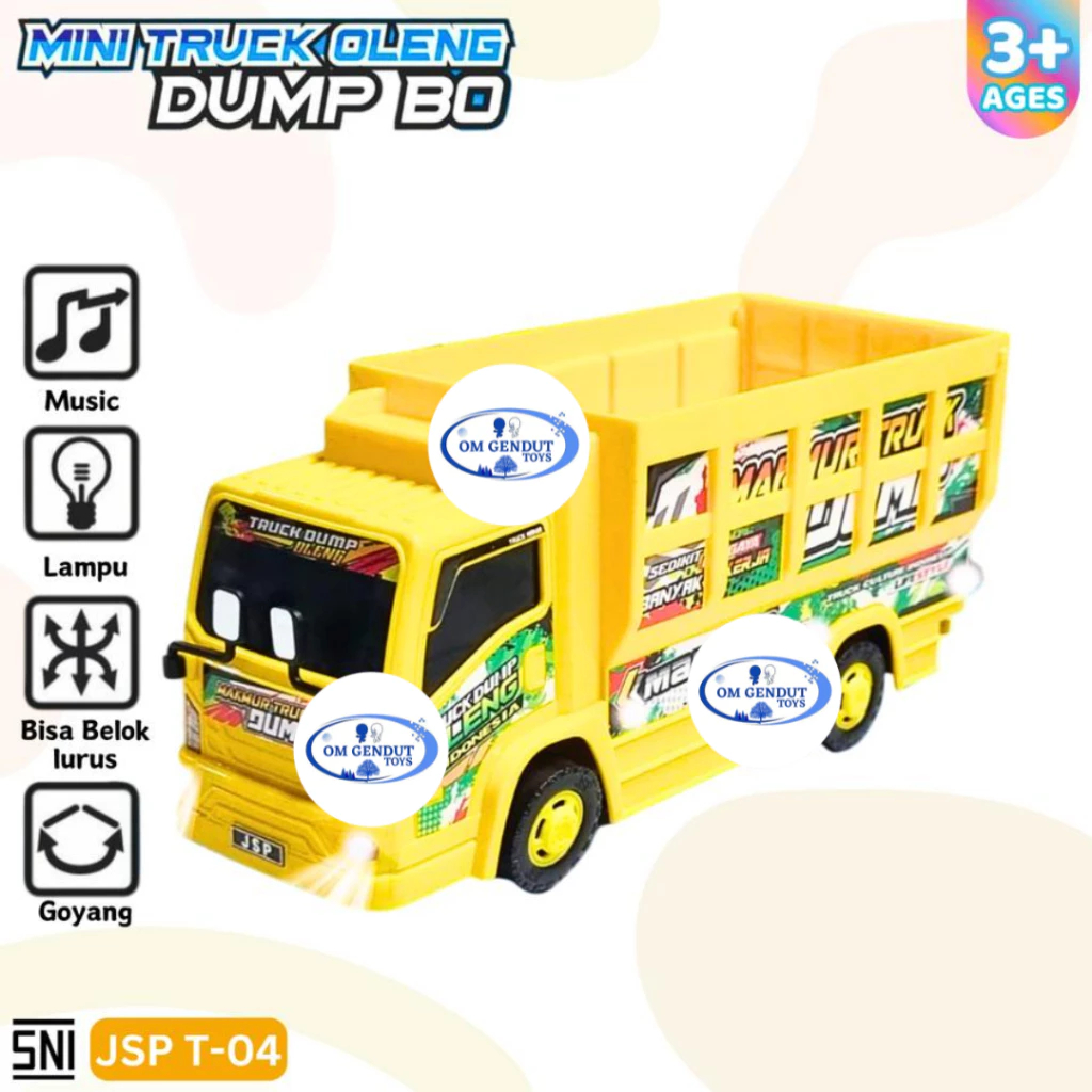 GT Mainan Anak Basuri Mini Truck Oleng DUMP TRUCK JSP Kode T-04