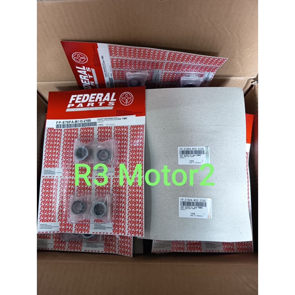Bearing / Laher Pully FEDERAL FP-E76PA-MIO-2100 untuk motor all Mio, Fino, Nouvo, x-ride, Xeon dll O
