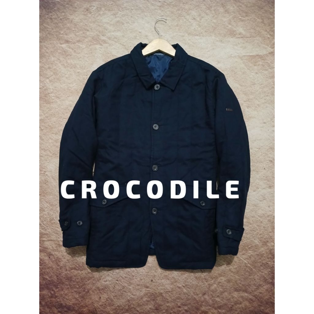 Jaket casual keren CROCODILE bahan woll bekas pakai