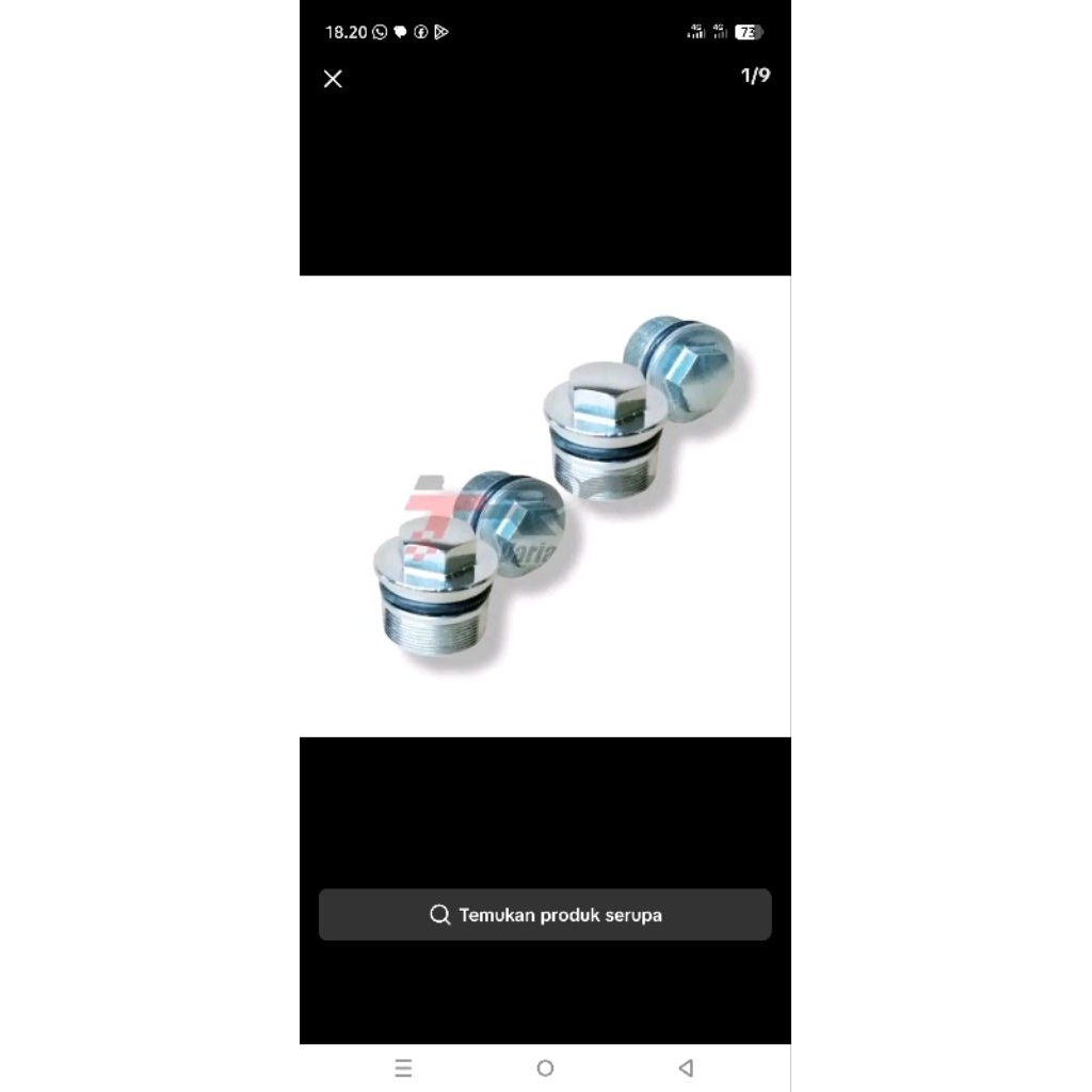 * Baut tutup shock Depan Tiger Megapro Verza CB150 Tutup shock depan