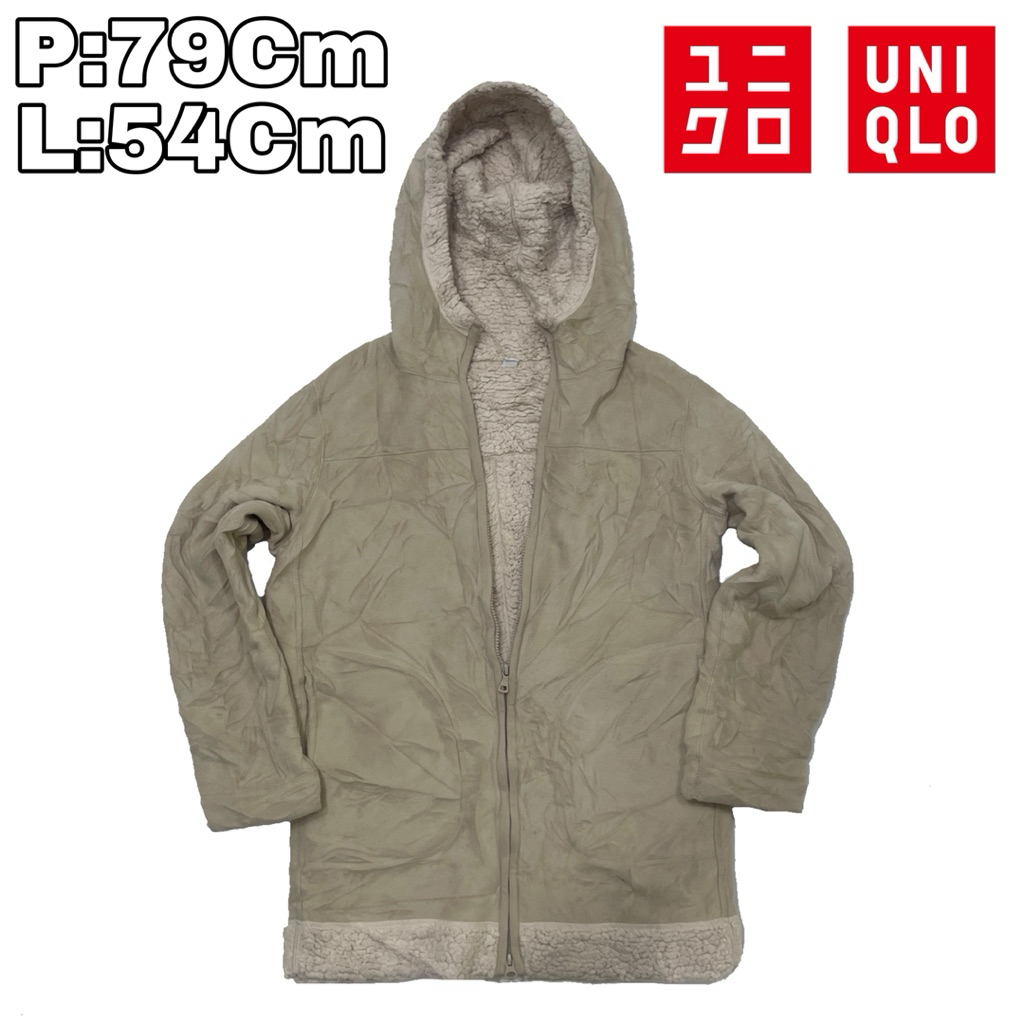 J82 Jaket Long Fleece Hoodie Sherpa Polar Inner Uniqlo  Bulu Musim Dingin Winter Hiking Pendaki Gunu