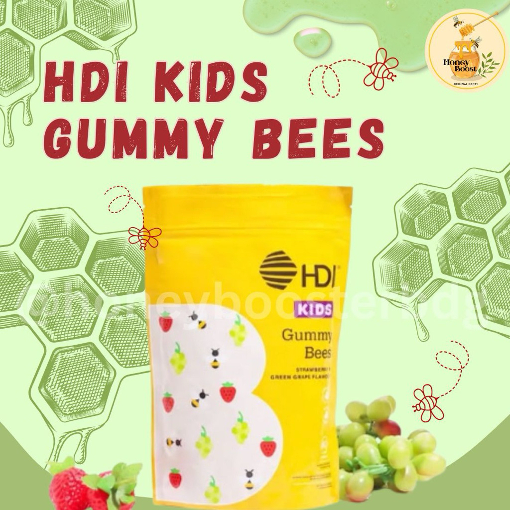 HDI KIDS Hunny Bees obat batuk anak herbal / HDI KIDS Gummy Bees / HDI KIDS Q Bees / vitamin anak ki