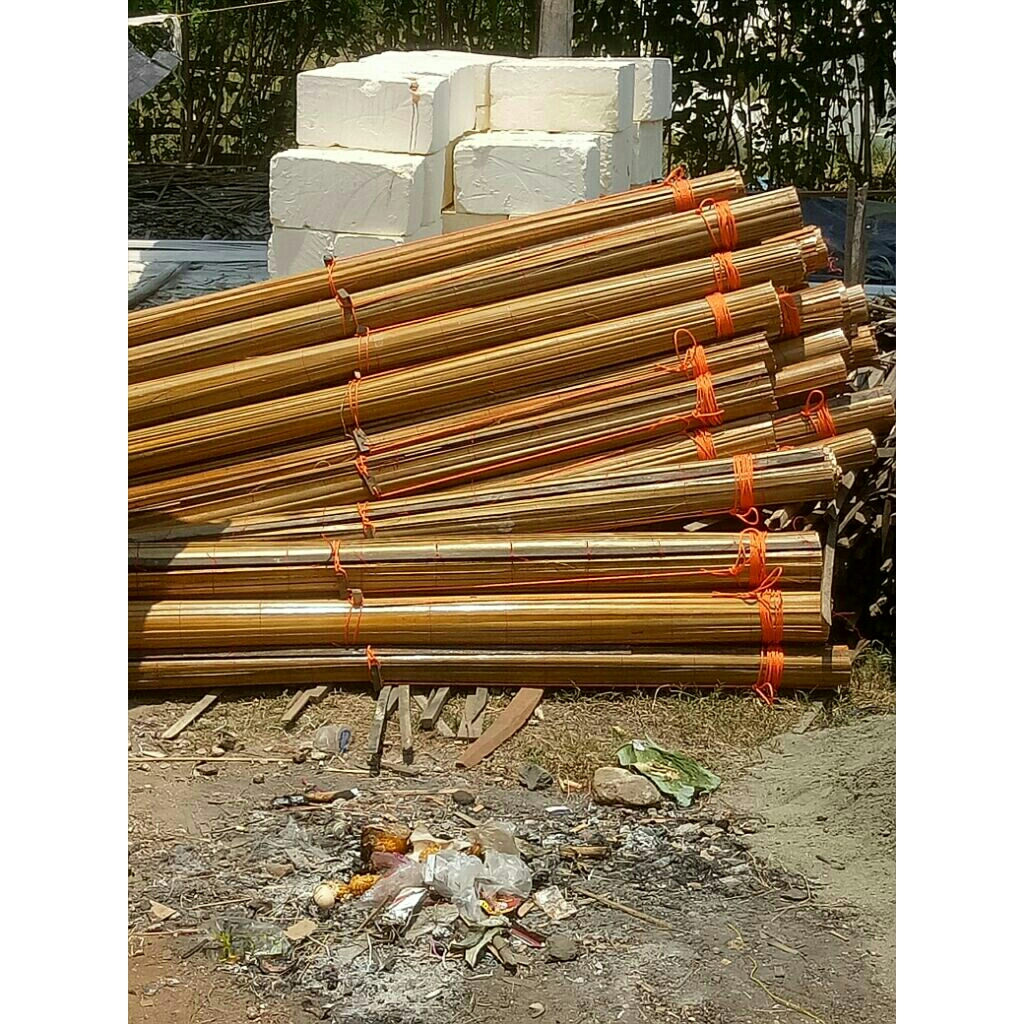 Tirai Bambu Premium Plus Tali Dan Katrol Gulung