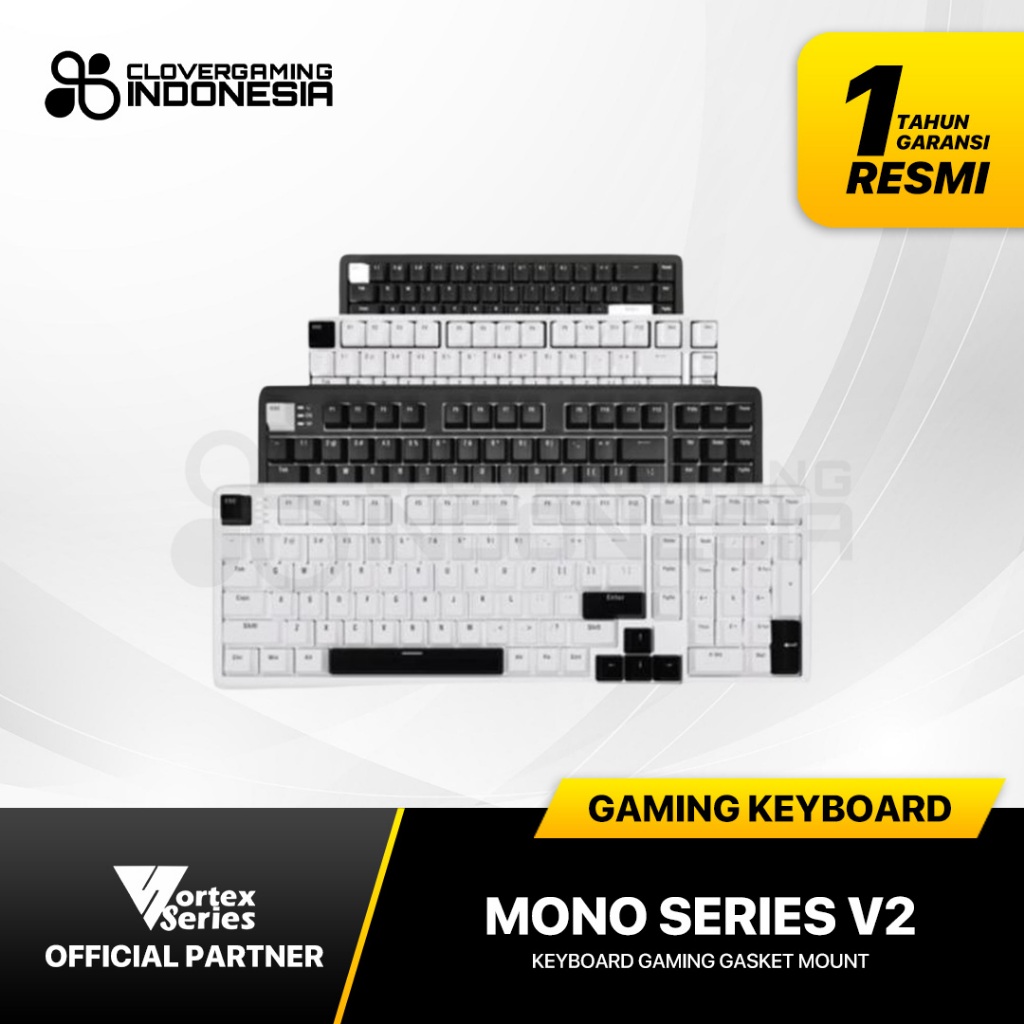 VortexSeries MONO SERIES Wired Mechanical Keyboard Gasket Mount Hotswappable 5 Pin Switch NKRO Vorte