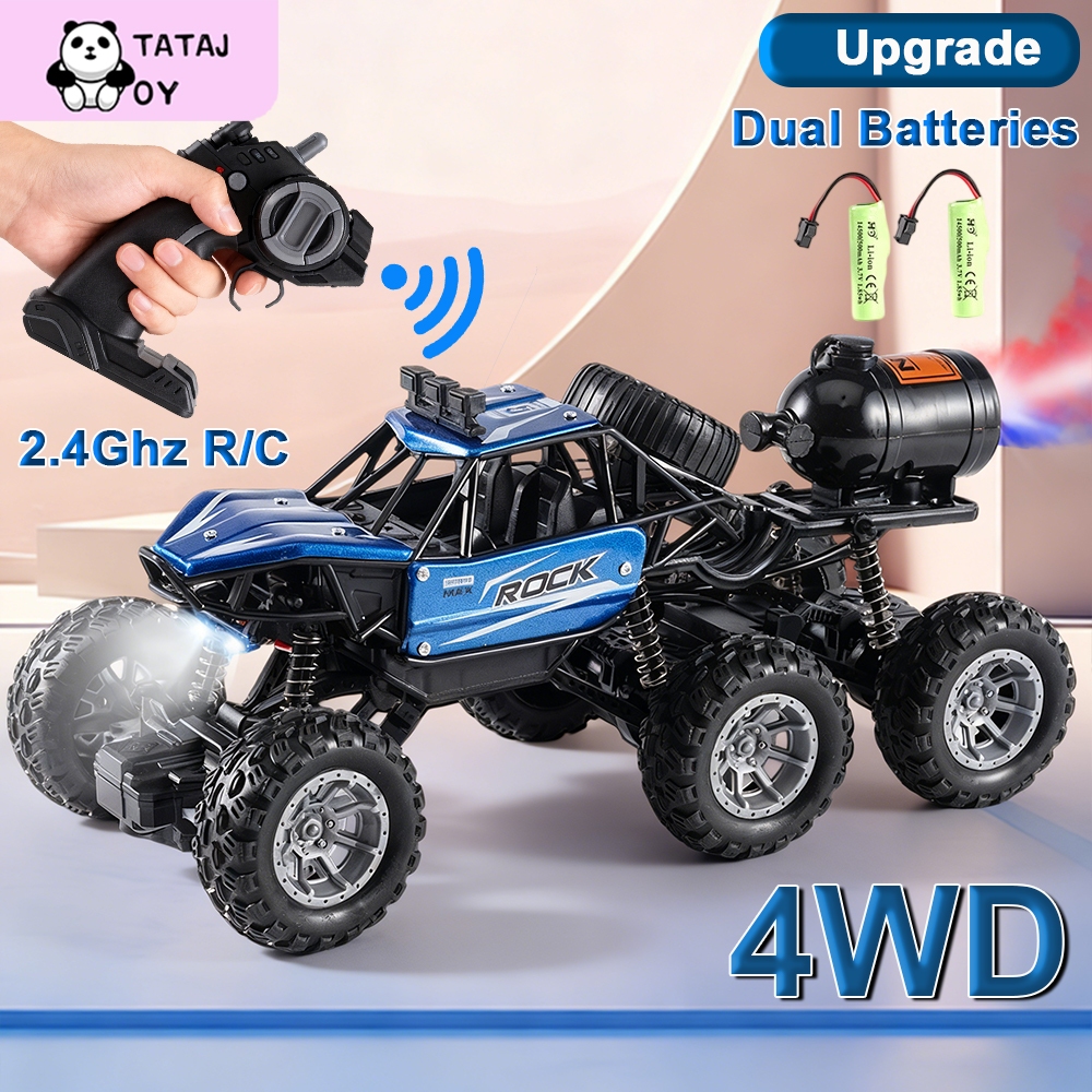 Tatajoy Mainan Mobil Remote Control Off-Road Double Baterai RC Rock Crawler Offroad 2,4GHz Alloy RC 
