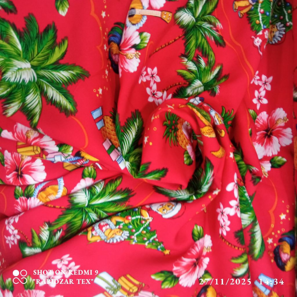 KAIN COTTON TRENDTREX ORIGINAL MERAH NATAL