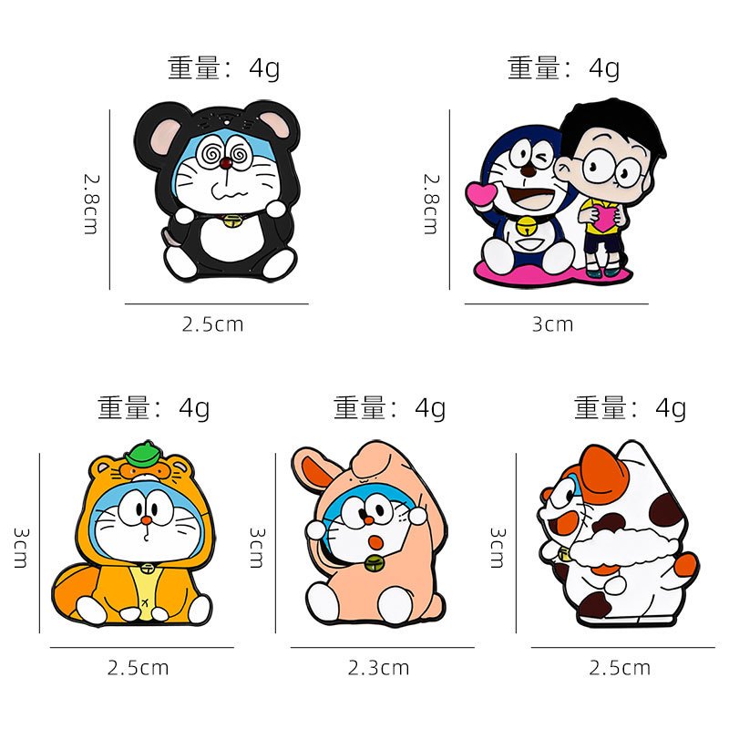 Bros Baju Pin Tas Doraemon Pin Topi Pin Tusuk Pin Jarum Pin Kartun Doraemon