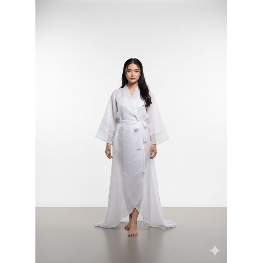 Kimono Organza Gaun Pengantin
