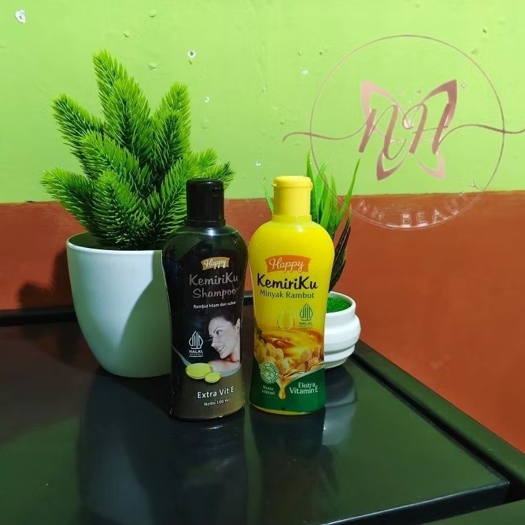 %NH_Beauty% (Paket) Minyak & Shampoo Happy Kemiriku