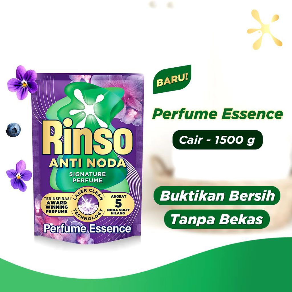 Rinso Detergen Cair Varian Perfume Essence - 1.5Liter