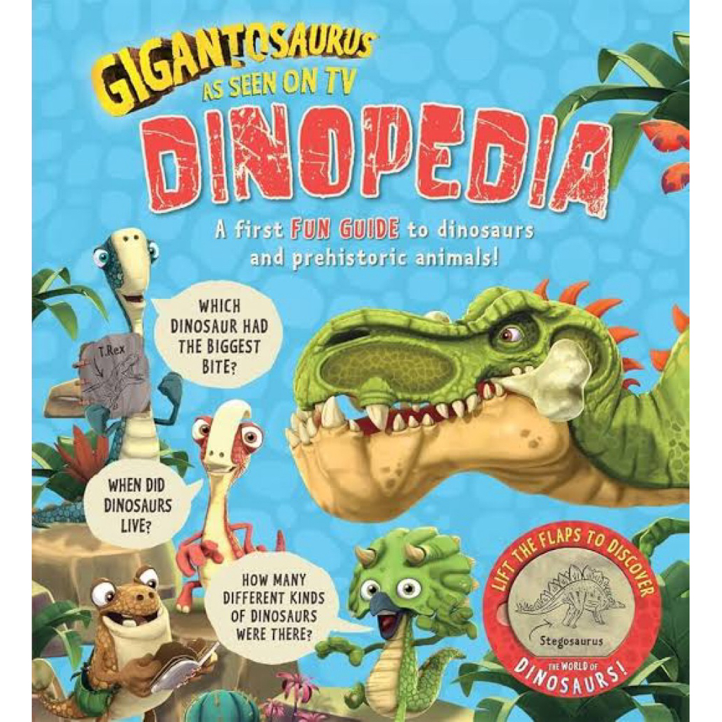 Buku Anak [Board Book] Gigantosaurus - Dinopedia: lift the flaps to discover the world of dinosaurs