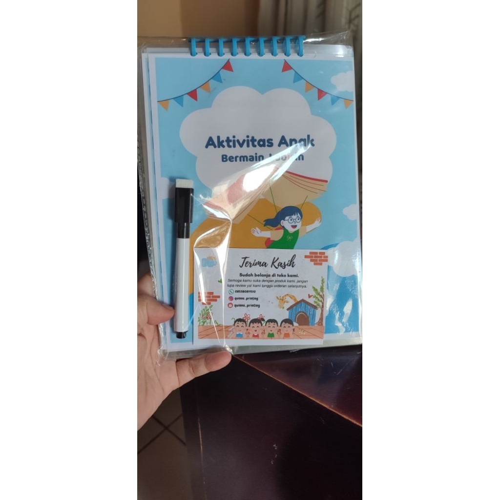 Aktivitas  Permainan Labirin Anak Umur 2-4 tahun - Wipe & Clean Gratis Spidol