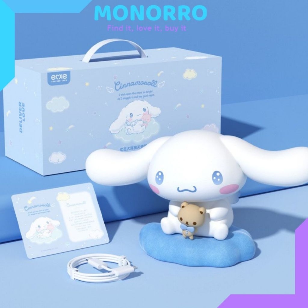 NEW PRODUK LAMPU CINNAMOROLL LAMPU TIDUR CINNAMOROLL NIGHT LAMP 3LEVEL CAHAYA LAMPU TEPUK