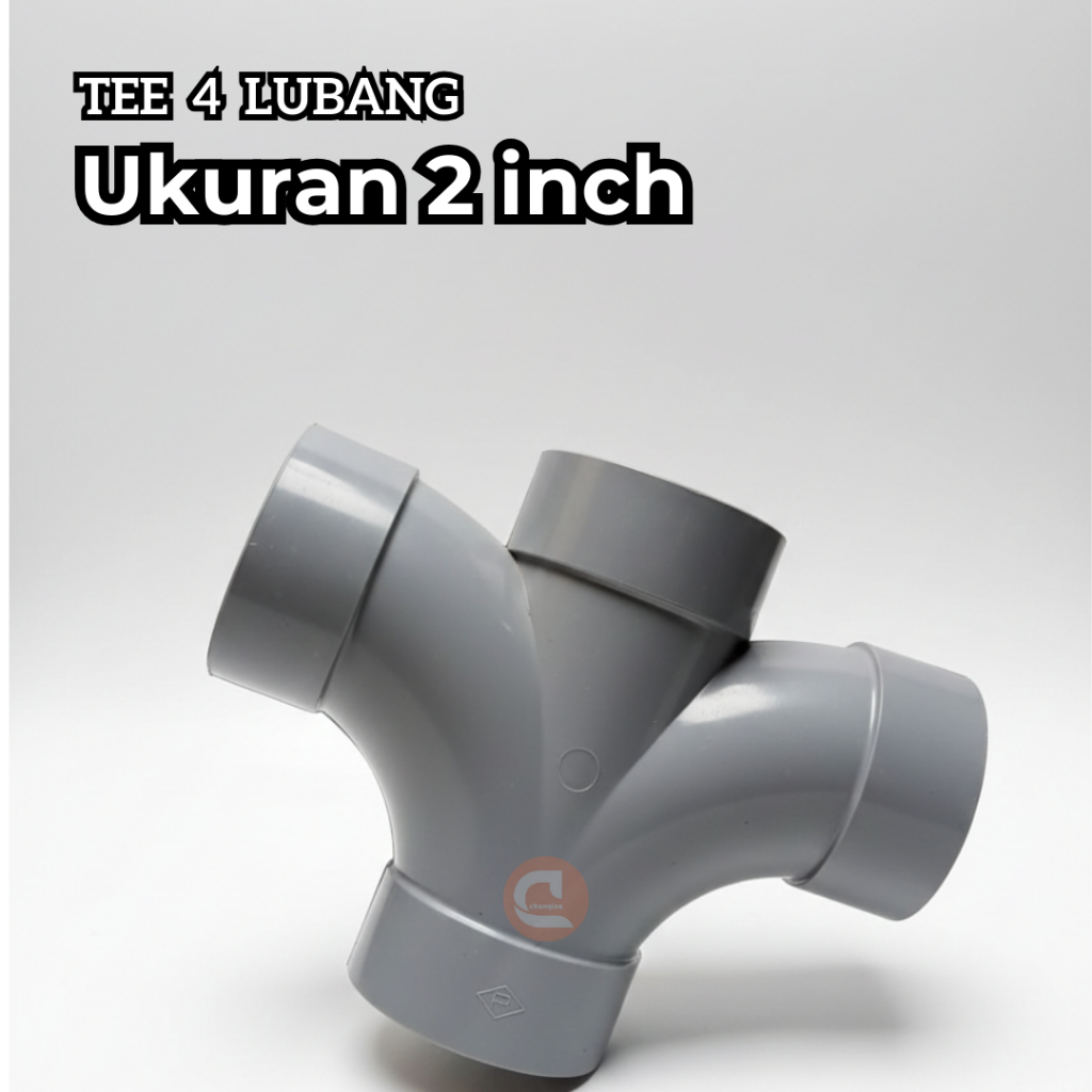 Fitting Pipa D-WLT Rucika 2 Inch • Sambungan Pipa PVC 4 Arah • Connector Percabangan Pipa 2"
