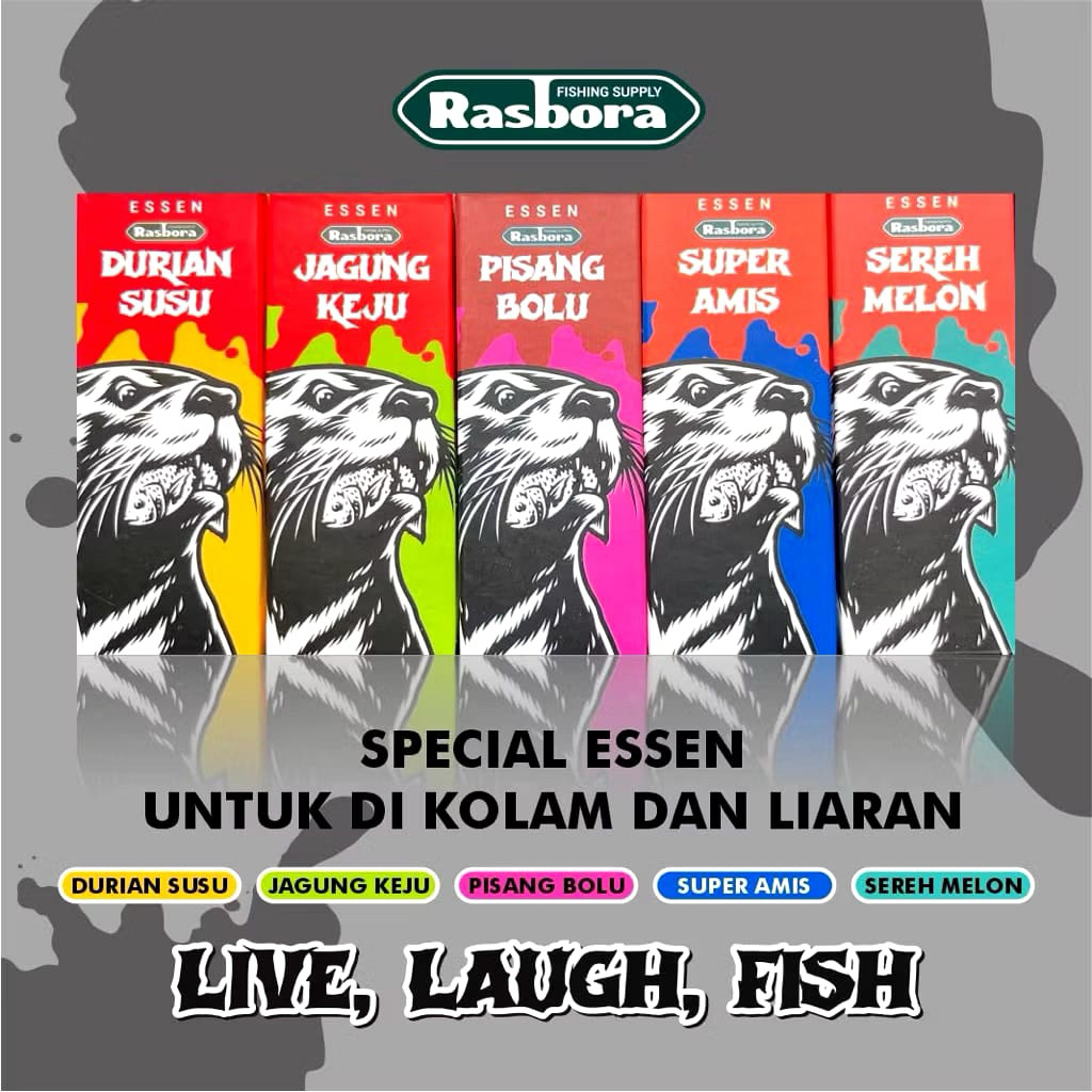 ESSEN RASBORA 30 ml UNTUK MICRO FISHING,IKAN MAS,LELE,BAWAL,PATIN,NILA DAN IKAN AIR TAWAR LAINNYA HA